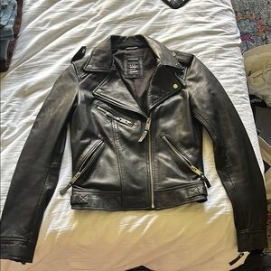 Black Leather Biker Jacket
